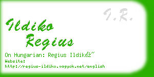 ildiko regius business card